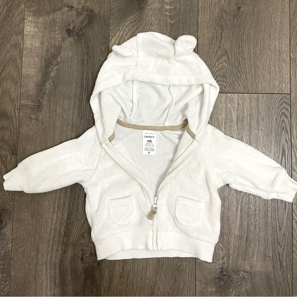 Carter's Terry Matching Hoodie and Pants Baby Boy/Girl NB Newborn Size - Picture 2 of 6
